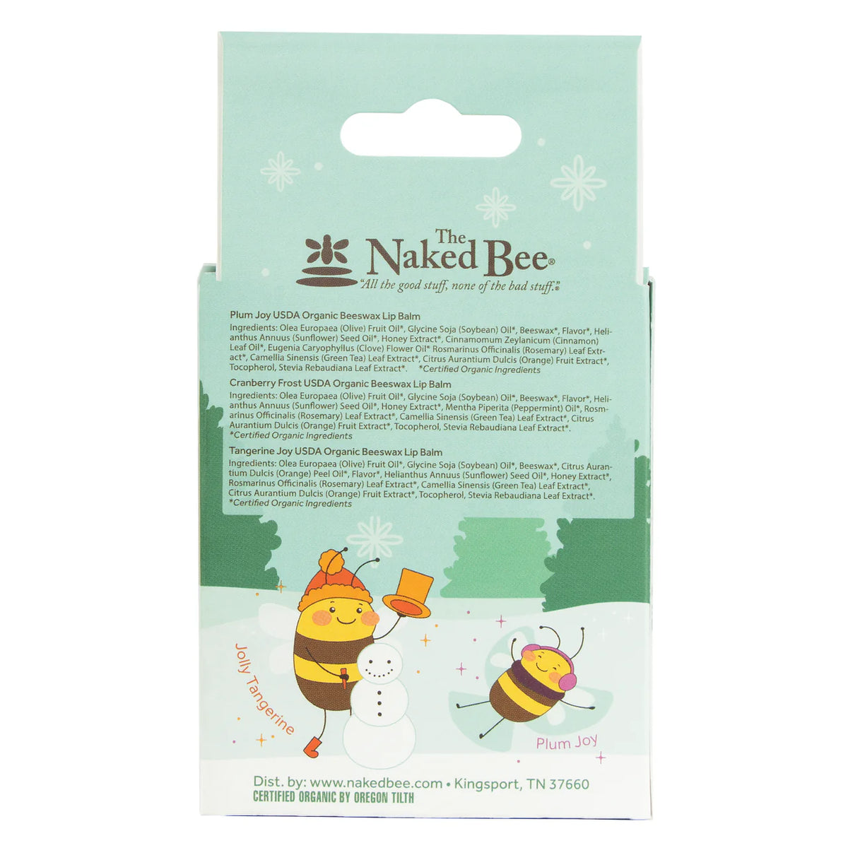 Naked Bee Winter Wonderland Organic Lip Trio