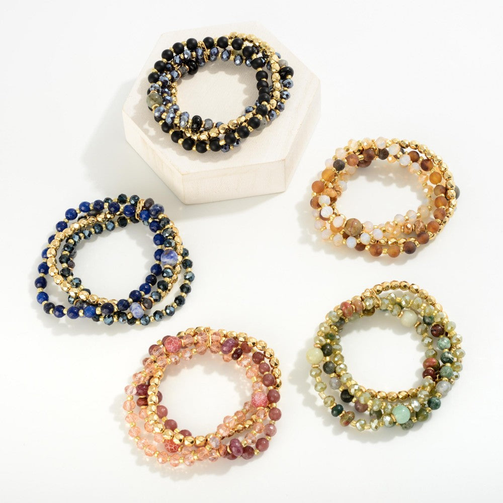 Stone Beaded Bracelets - 5 Styles