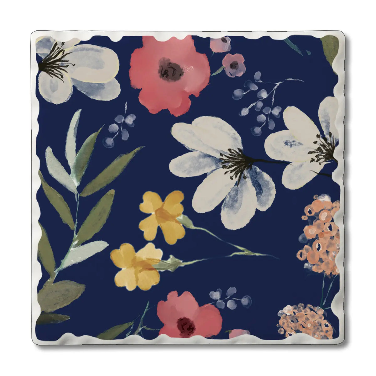 Blue Multi Floral Coaster