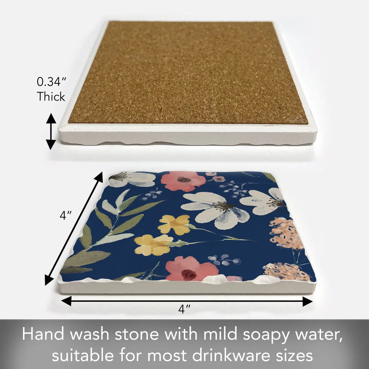 Blue Multi Floral Coaster