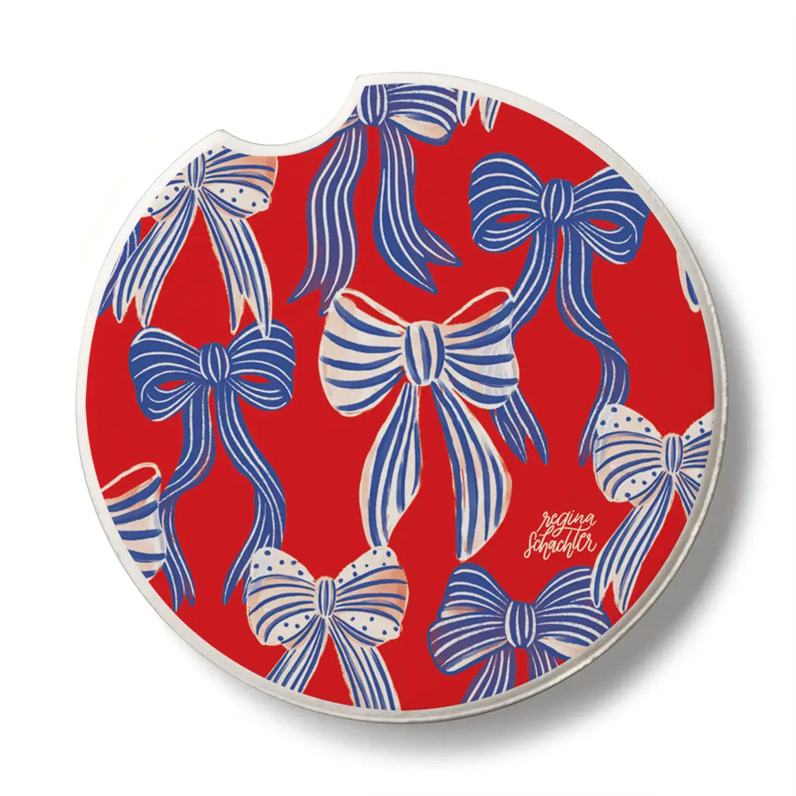 Americana Bows Car Coaster
