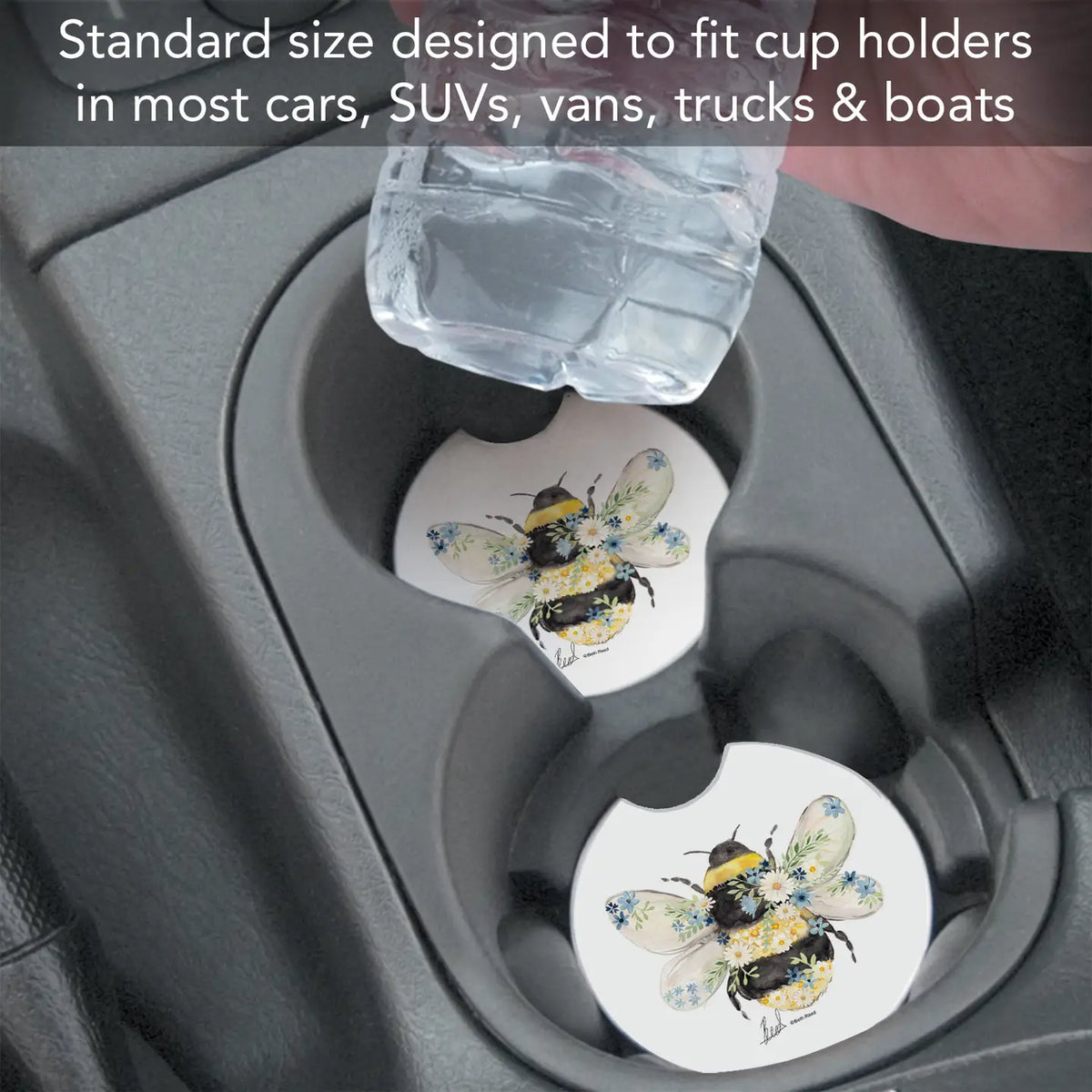 Beautiful Bee Car Coaster
