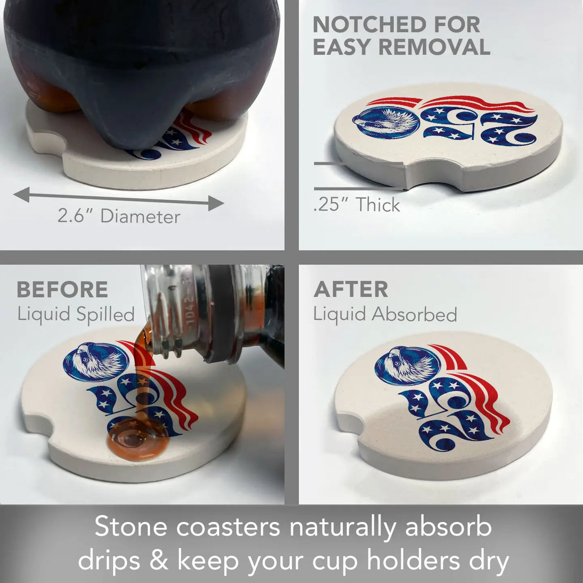 Celebrate 250 Anniversary Car Coaster