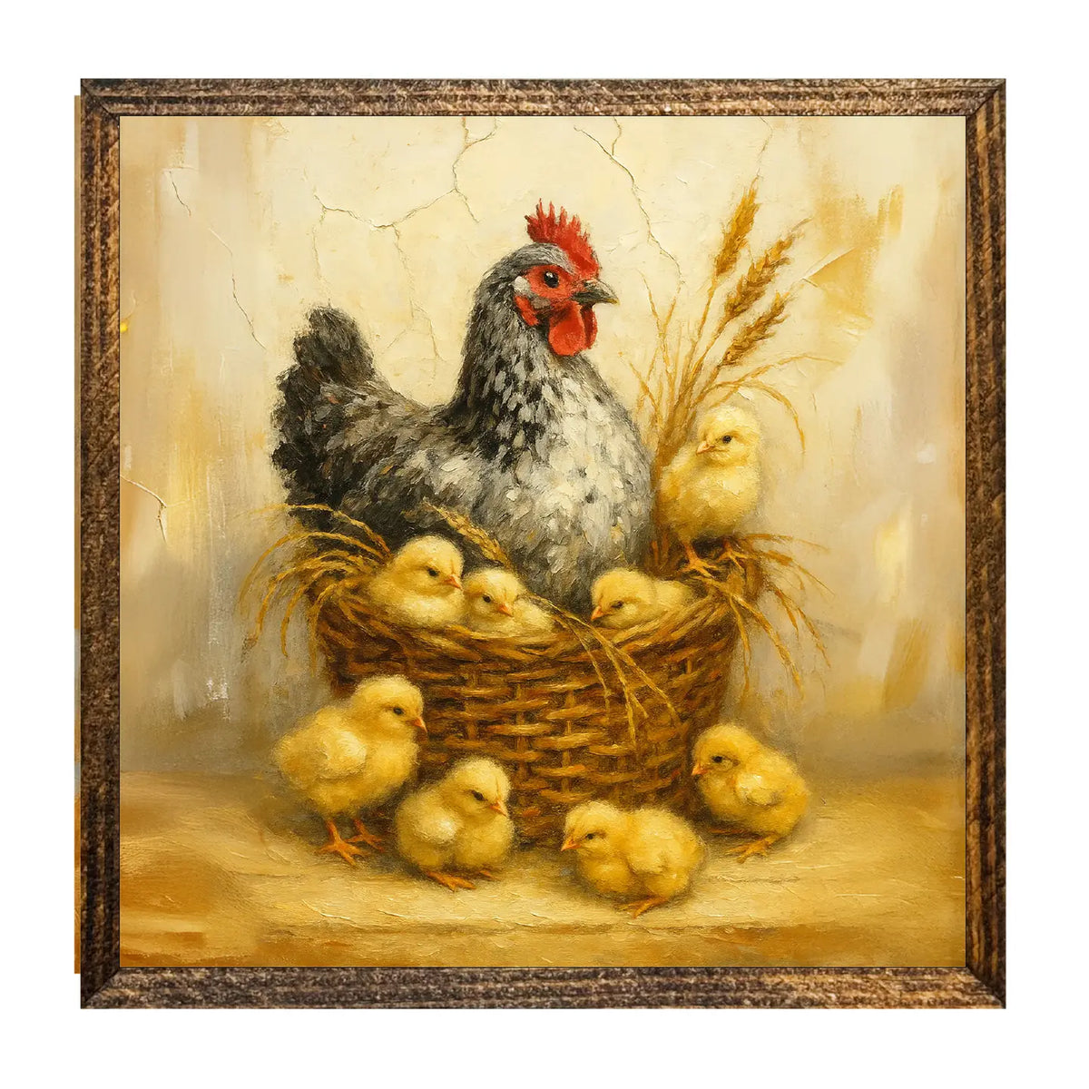 Chicken Basket Framed Sign