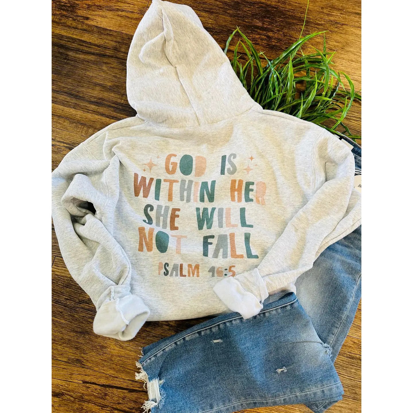 God is within her hoodie sweatshirt