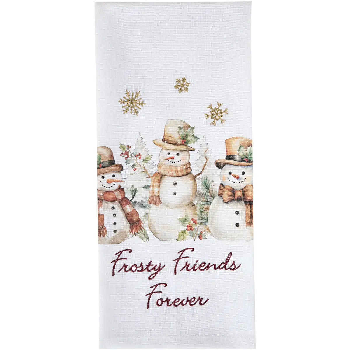 Frosty Friends Forever Dishtowel