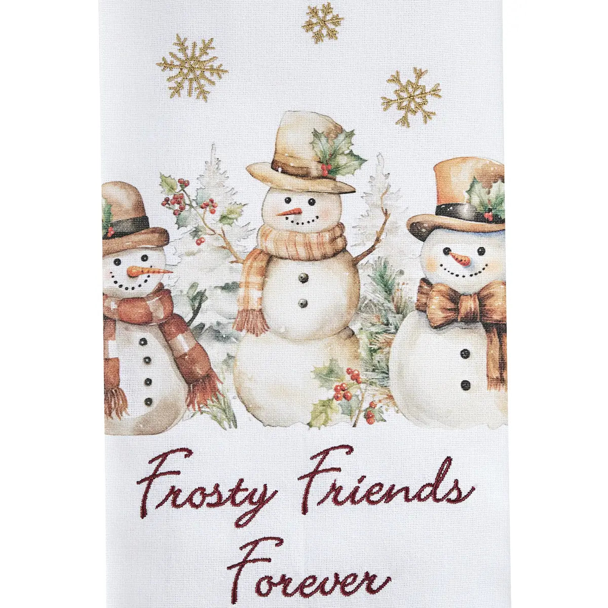 Frosty Friends Forever Dishtowel