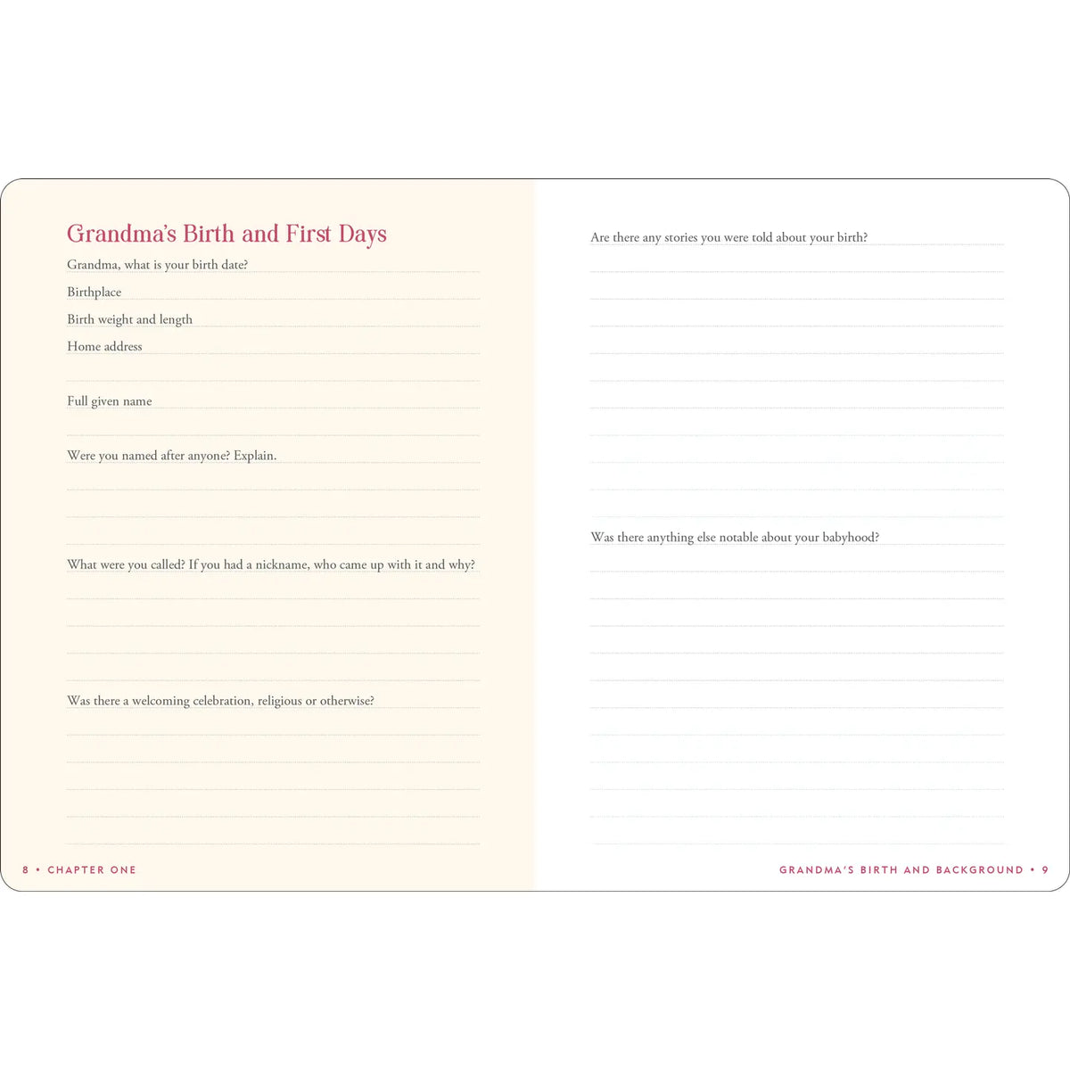 Grandma’s Story Keepsake Journal