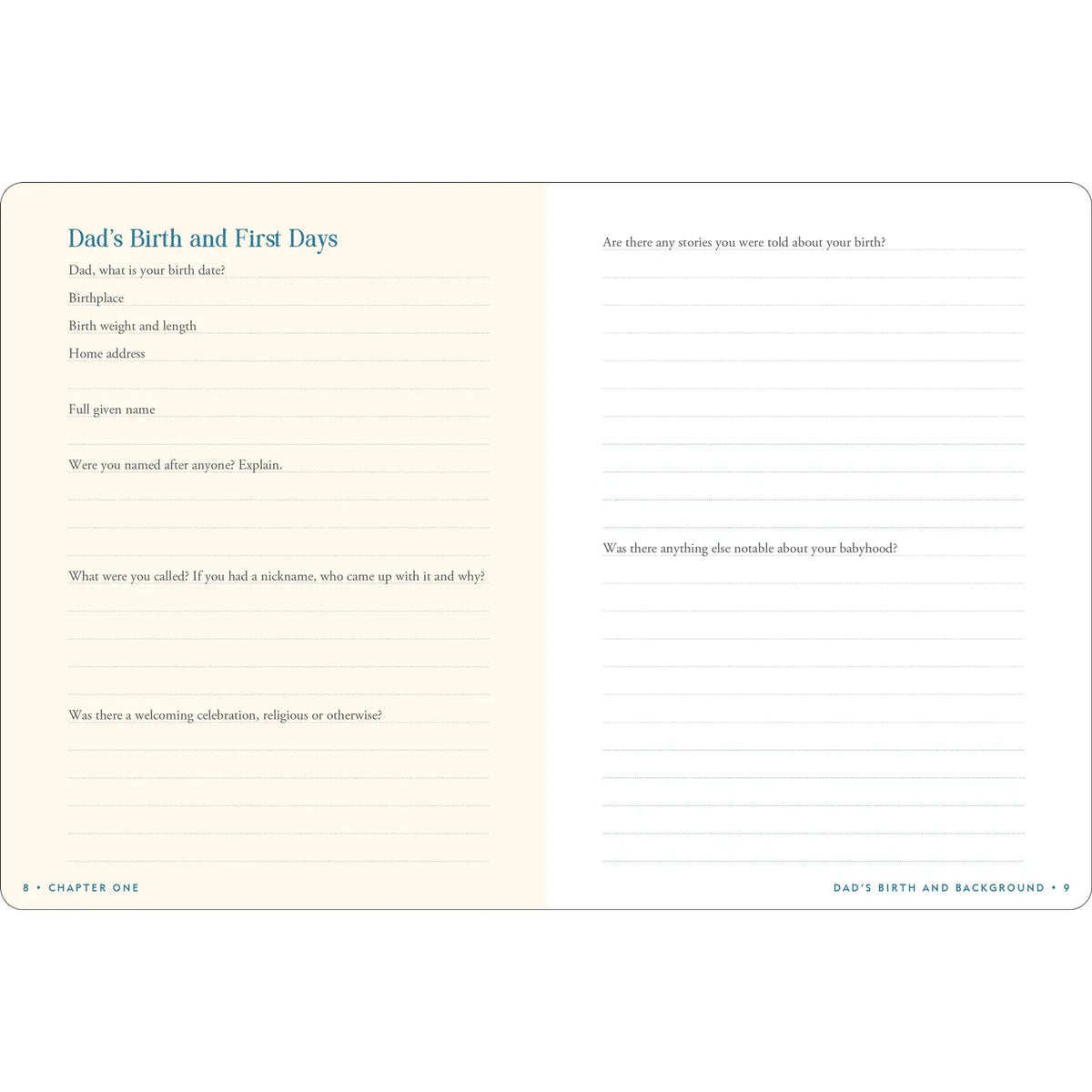 Dad’s Story Keepsake Journal