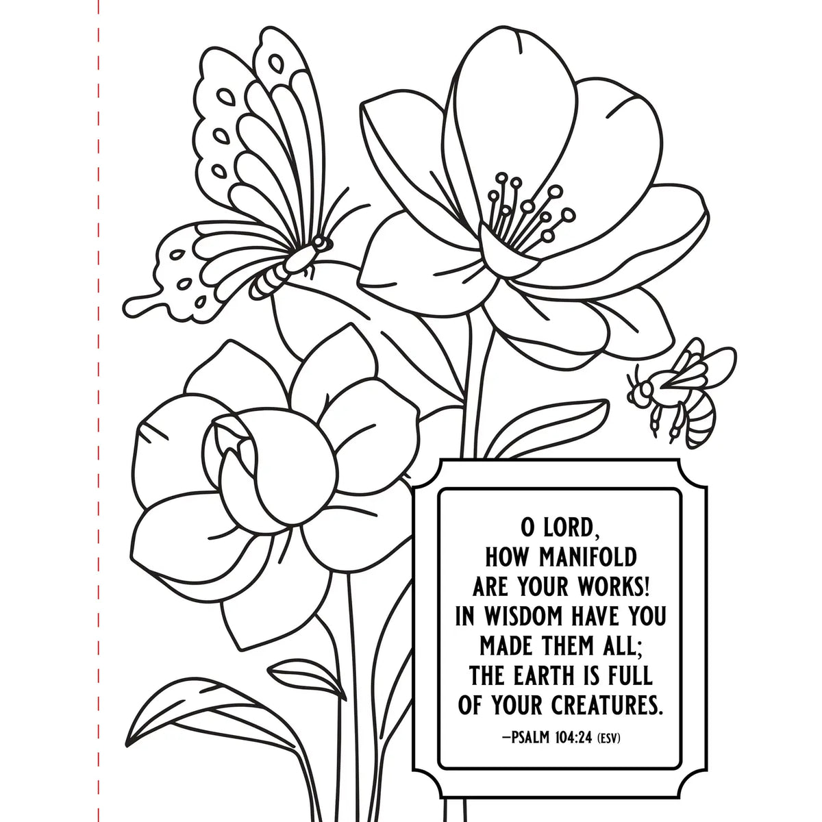Psalms Large Print Coloring Book