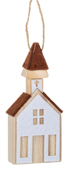 House &amp; Church Ornament - 3 Styles