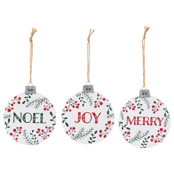 Holiday Bulb Ornament - 3 Styles