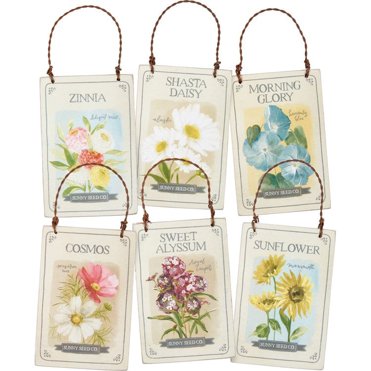 Flower Seed Packet Ornaments- 6 Styles