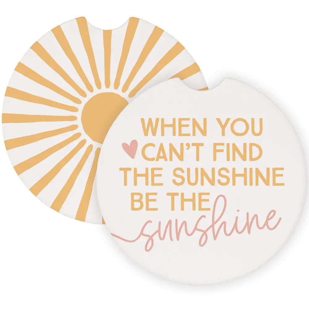 Be the Sunshine Car Coaster - Set of 2