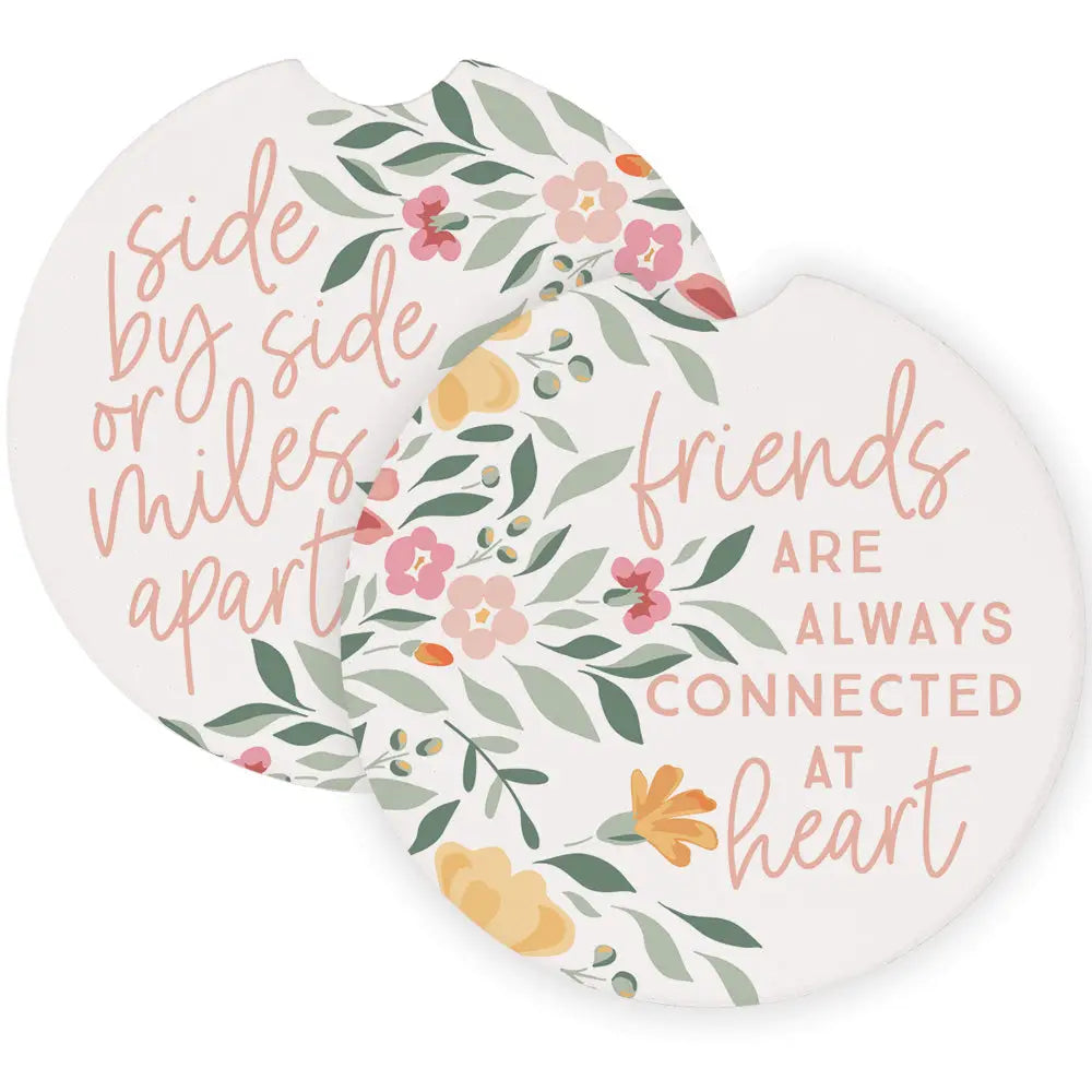 Side by Side Friends Car Coaster - Set of 2