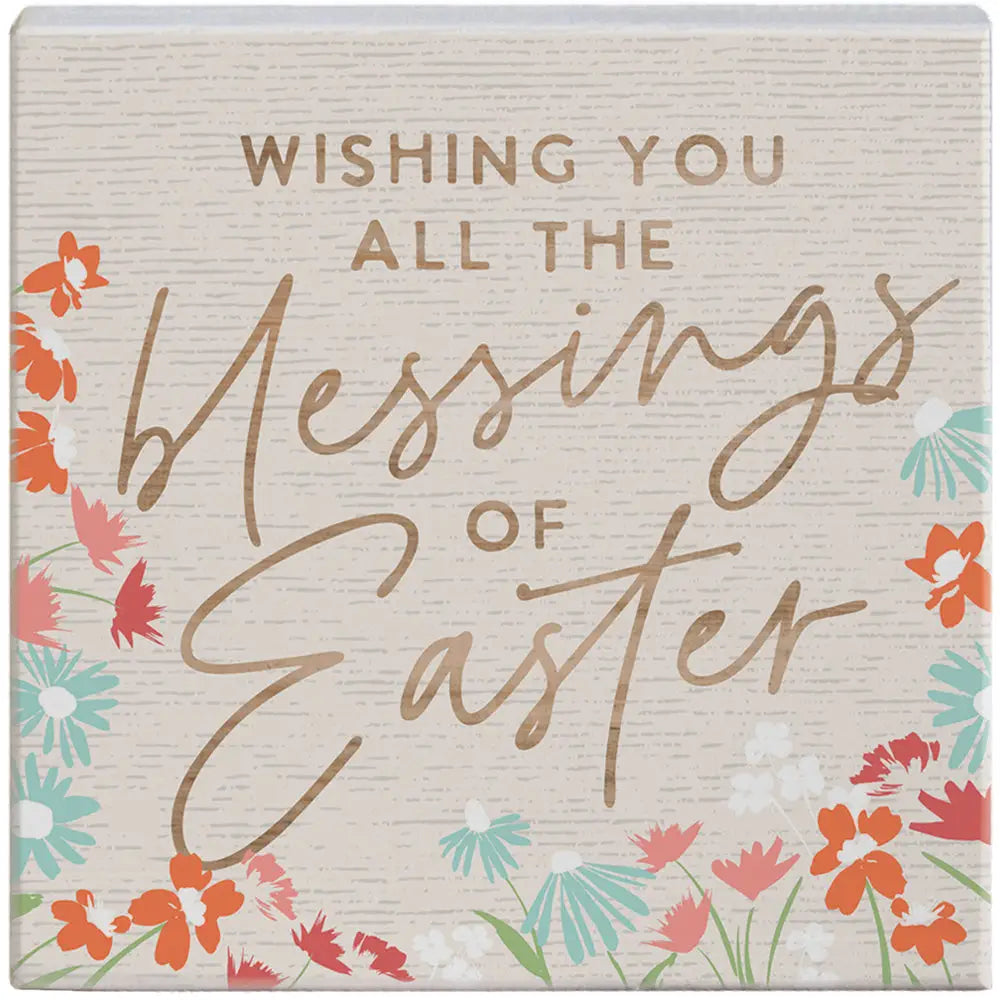 Blessings of Easter Wood Block Sign