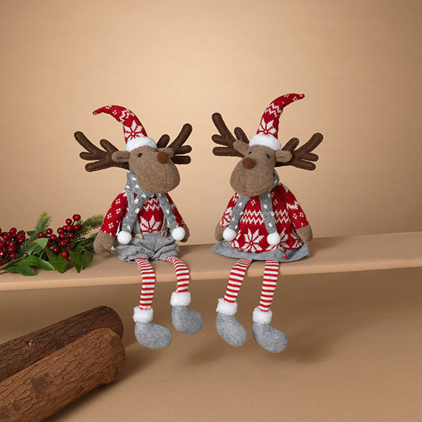 Holiday Moose Shelf Sitter - Large - 2 Styles