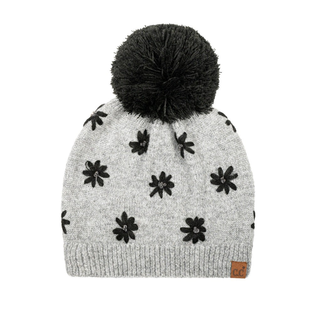 C.C Daisy Knit Pom Beanie - 4 Styles