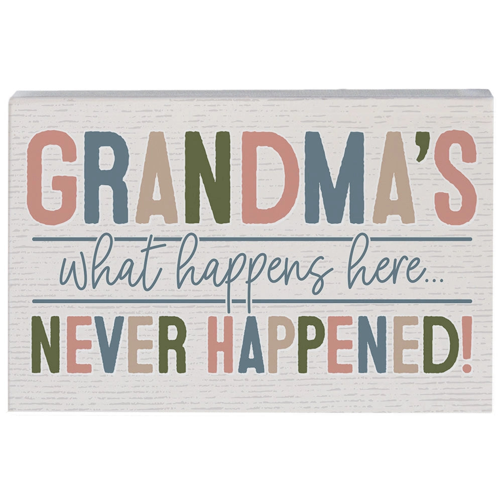 what happens grandma’s Wood Block Sign