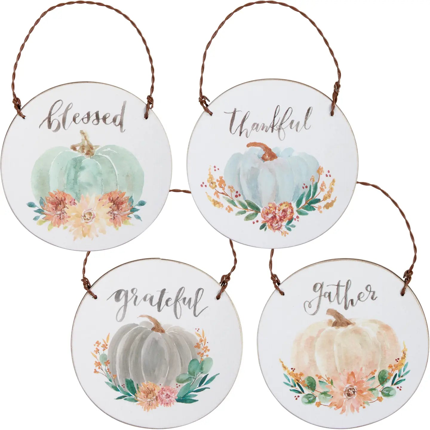 Round Pumpkin Ornament - 4 Styles