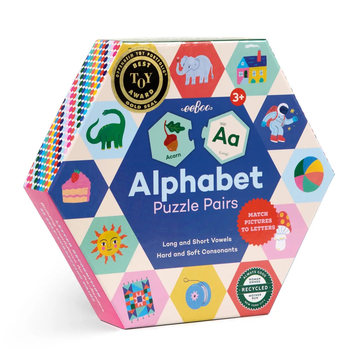 Alphabet Hexagon Puzzle Pairs