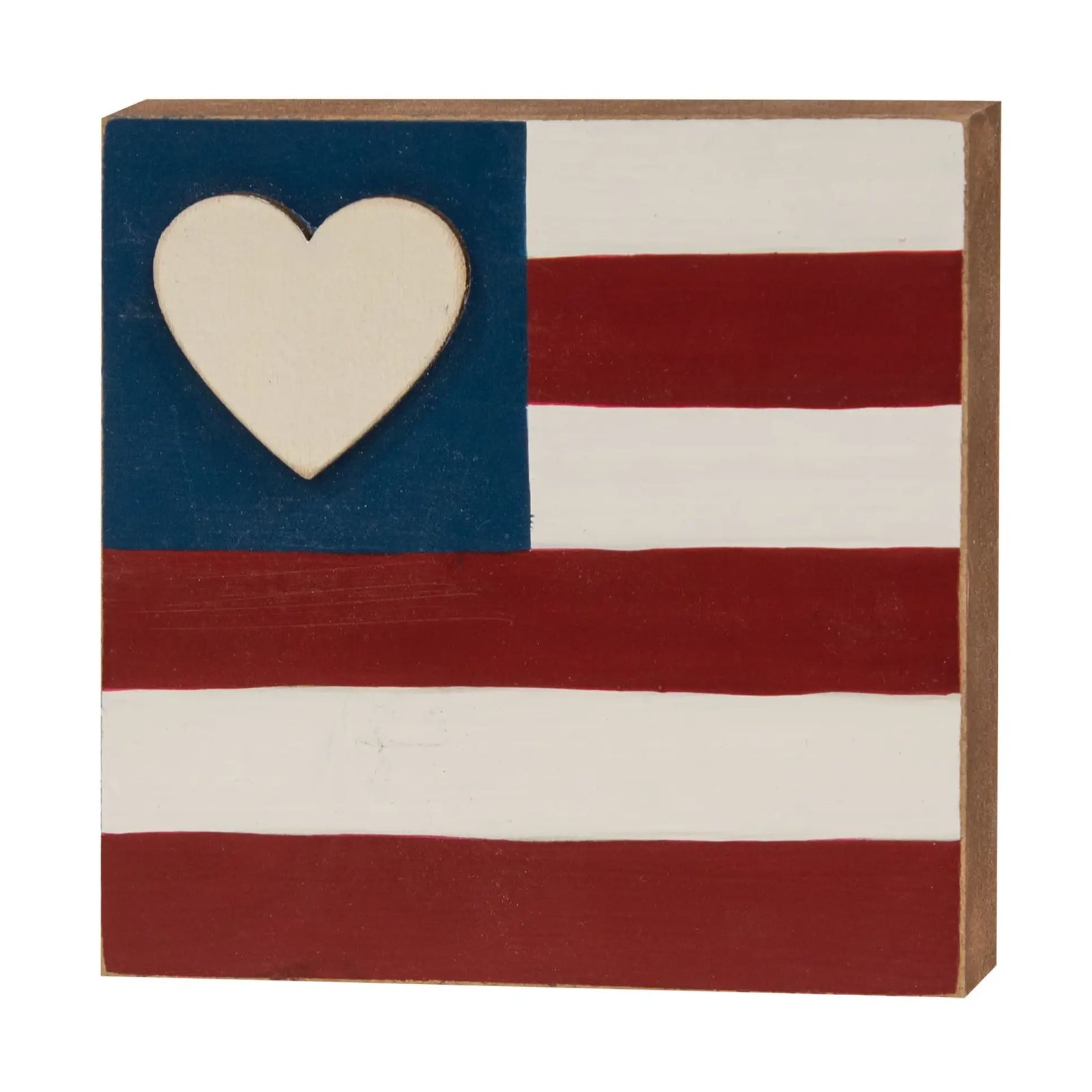 Heart Flag Square Block