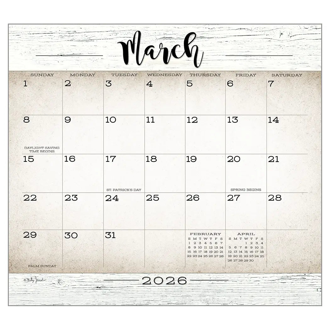 Farmhouse 2026 Wall Calendar