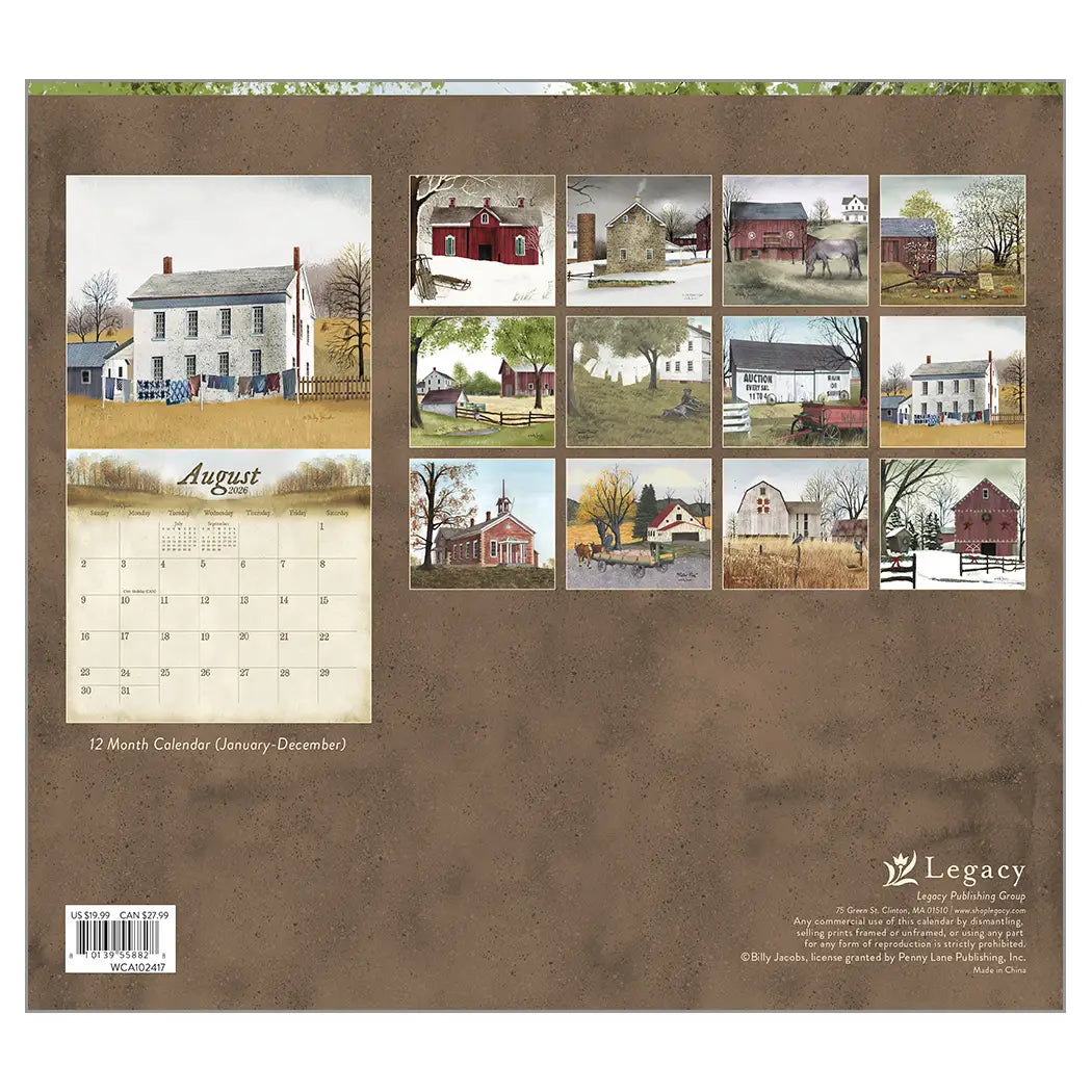 The Road Home 2026 Wall Calendar