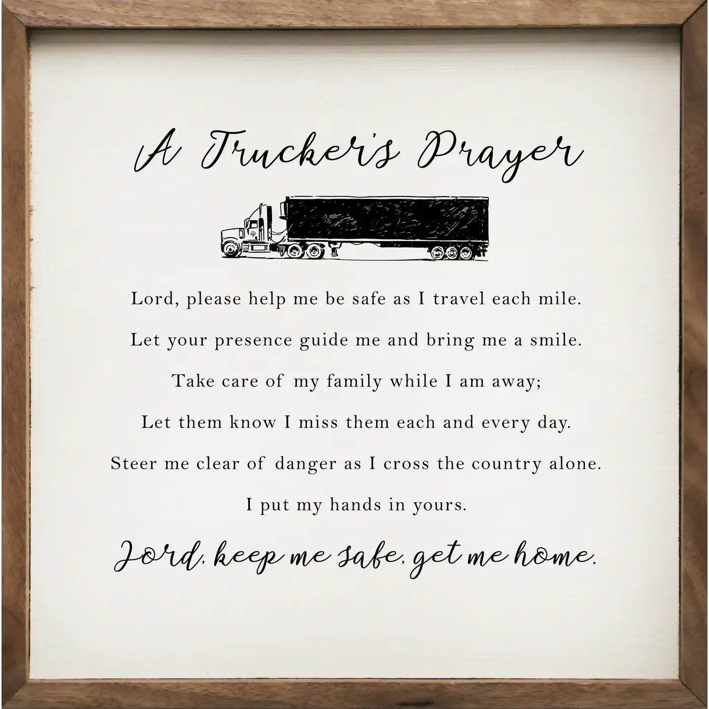 A Trucker’s Prayer Framed Sign