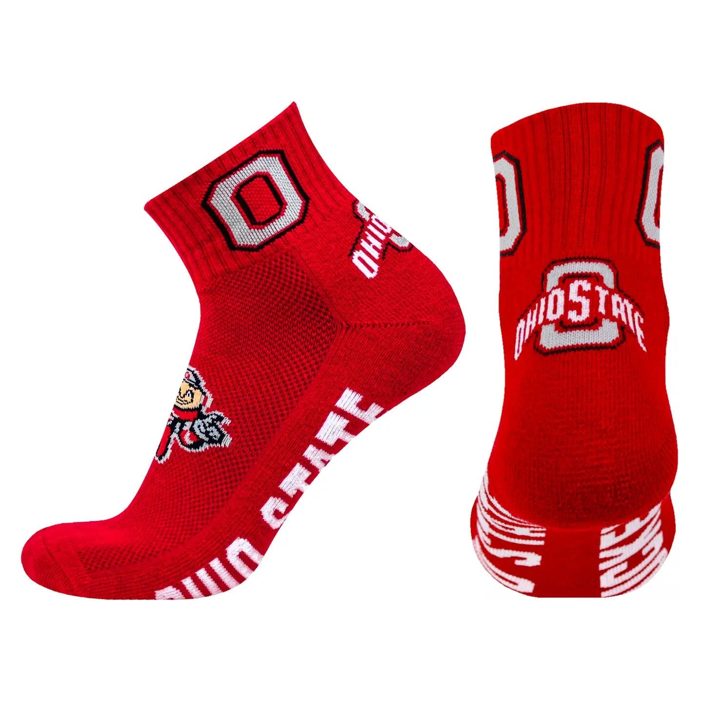 Ohio State Buckeyes Scarlet Quarter Socks