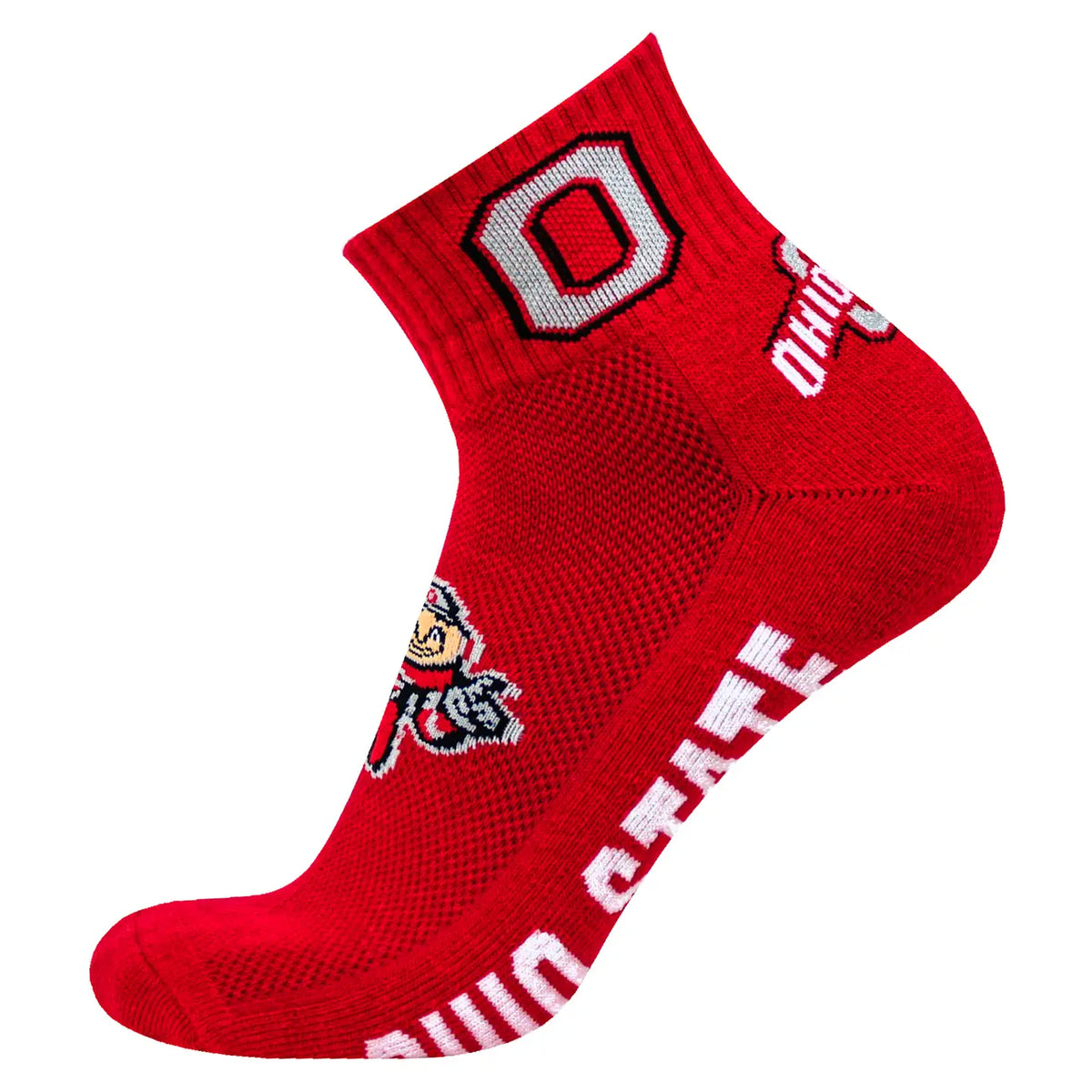 Ohio State Buckeyes Scarlet Quarter Socks