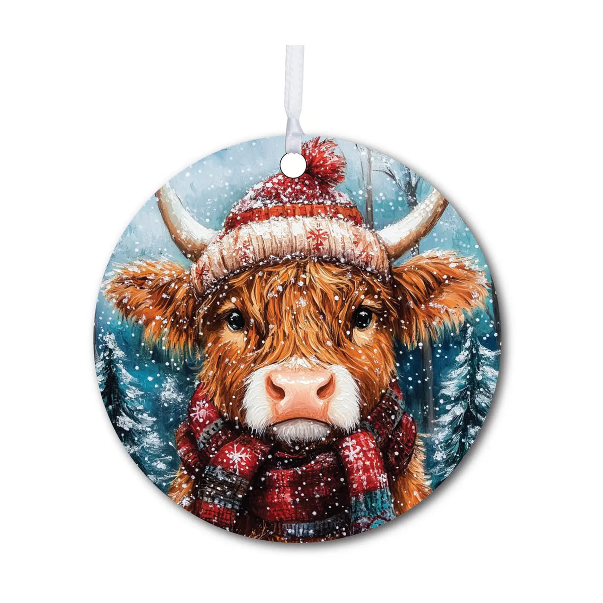 Highland Cow Holiday Ornament