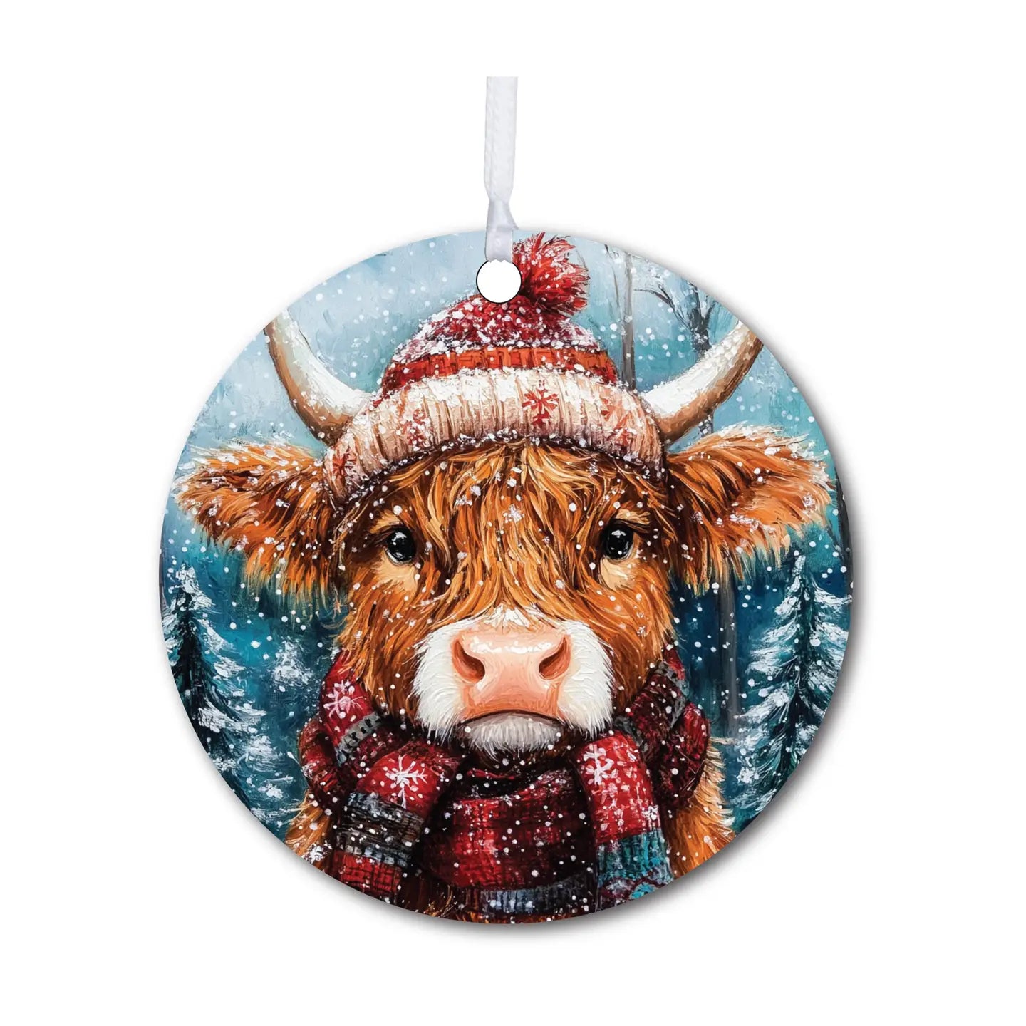 Highland Cow Holiday Ornament