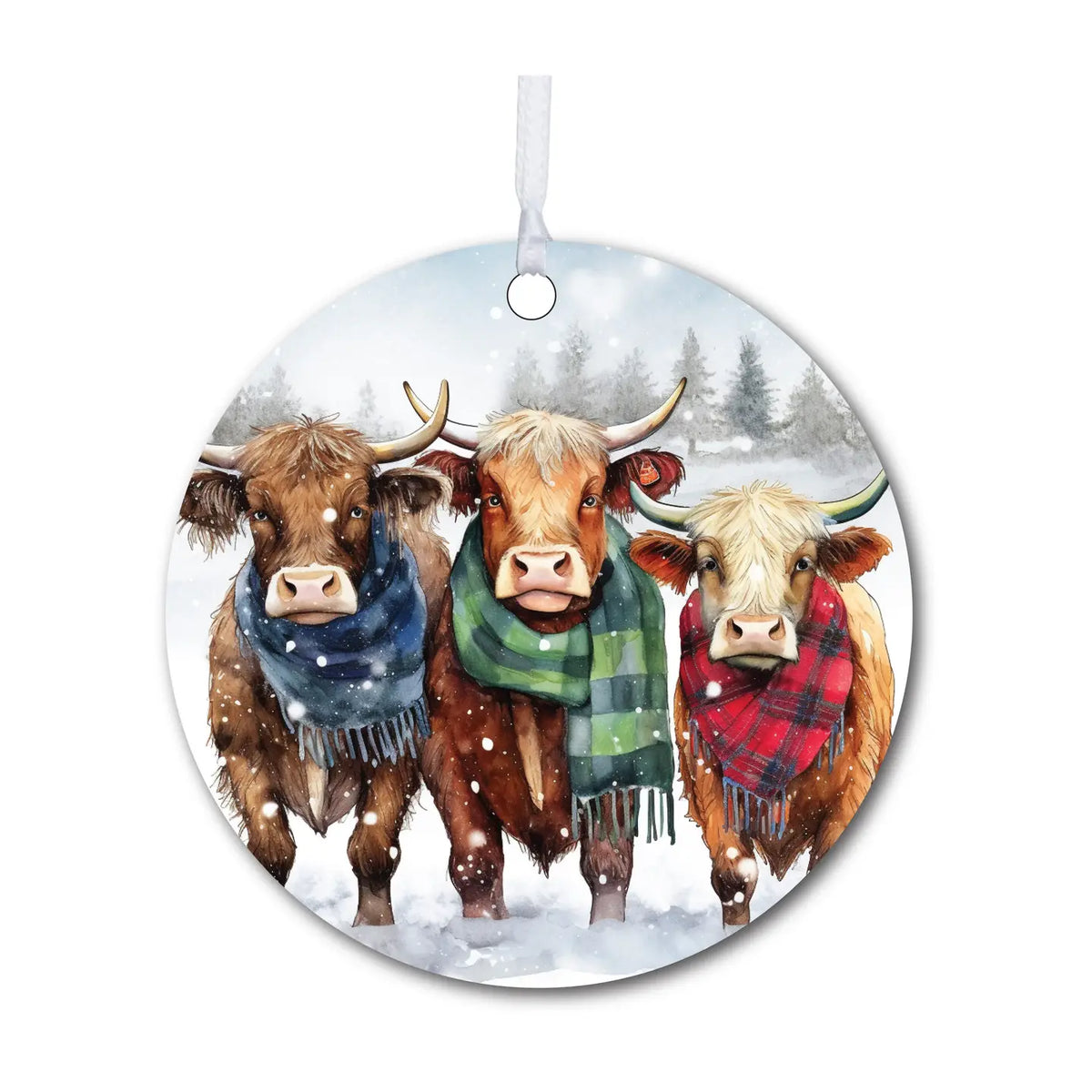 Highland Cow Trio Ornament