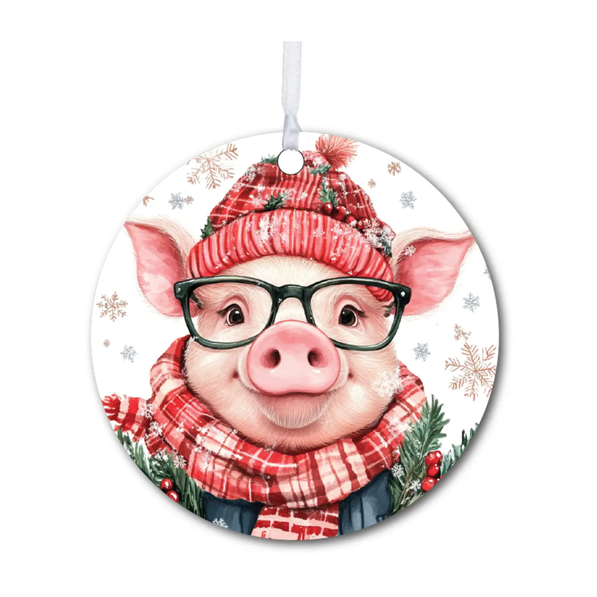 Holiday Pig Ornament