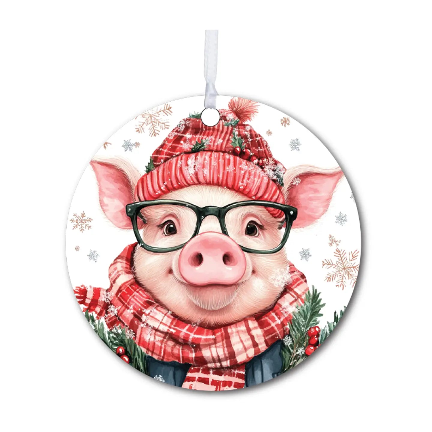 Holiday Pig Ornament