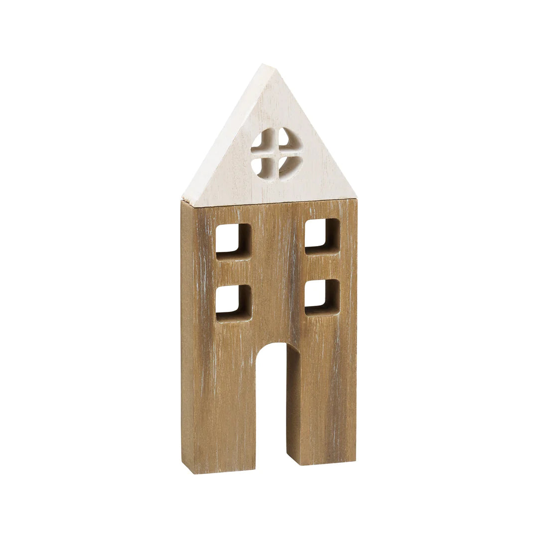 Wood Wash &amp; White Plank House - Large