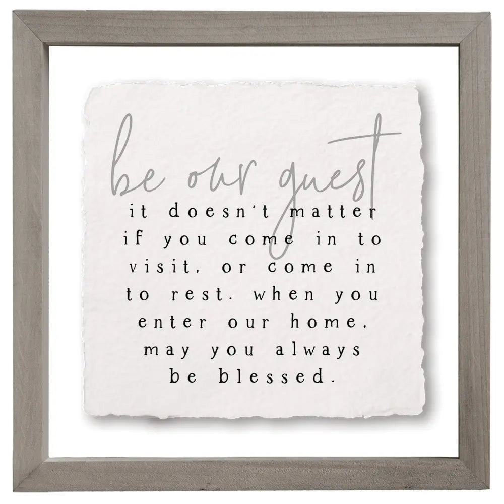 Be our Guest Floating Art Frame