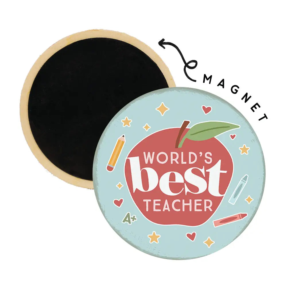 World’s Best Teacher Round Magnet