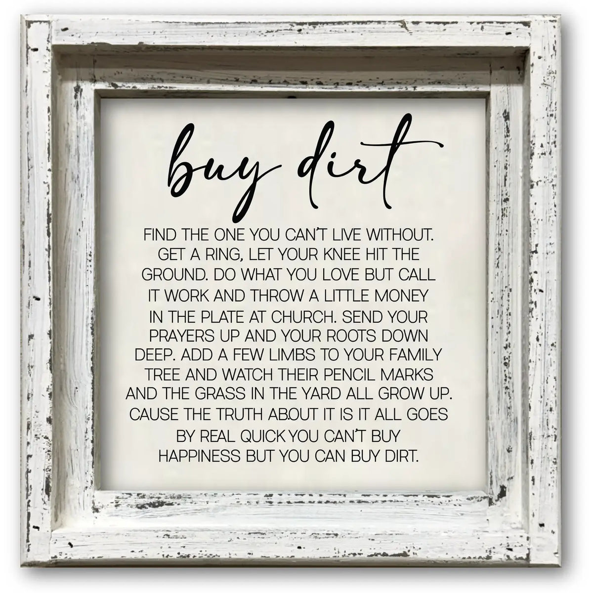 Buy Dirt Framed Canvas
