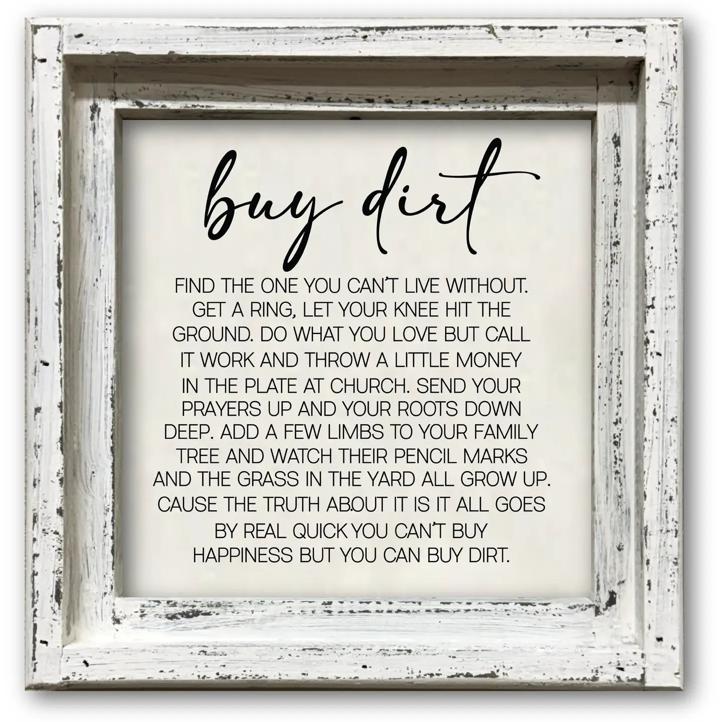 Buy Dirt Framed Canvas