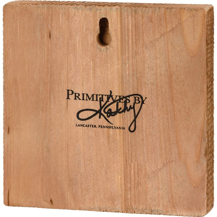 Winter Wreath Block Sign