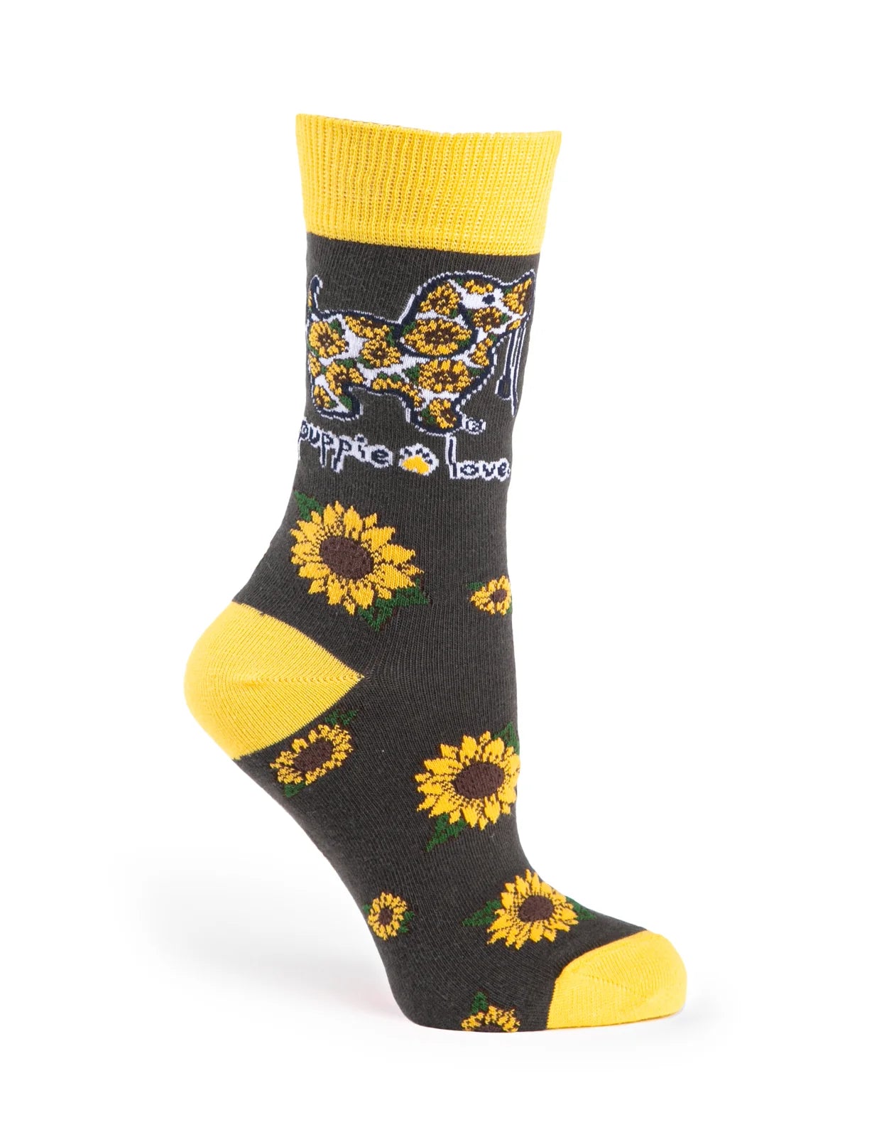 Puppie Love Sunflower Pup Socks