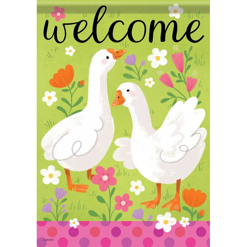 Welcome Geese Garden Flag
