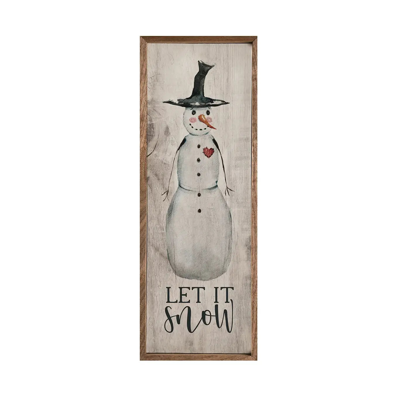Let it Snow Snowman Framed Art - 2 Sizes