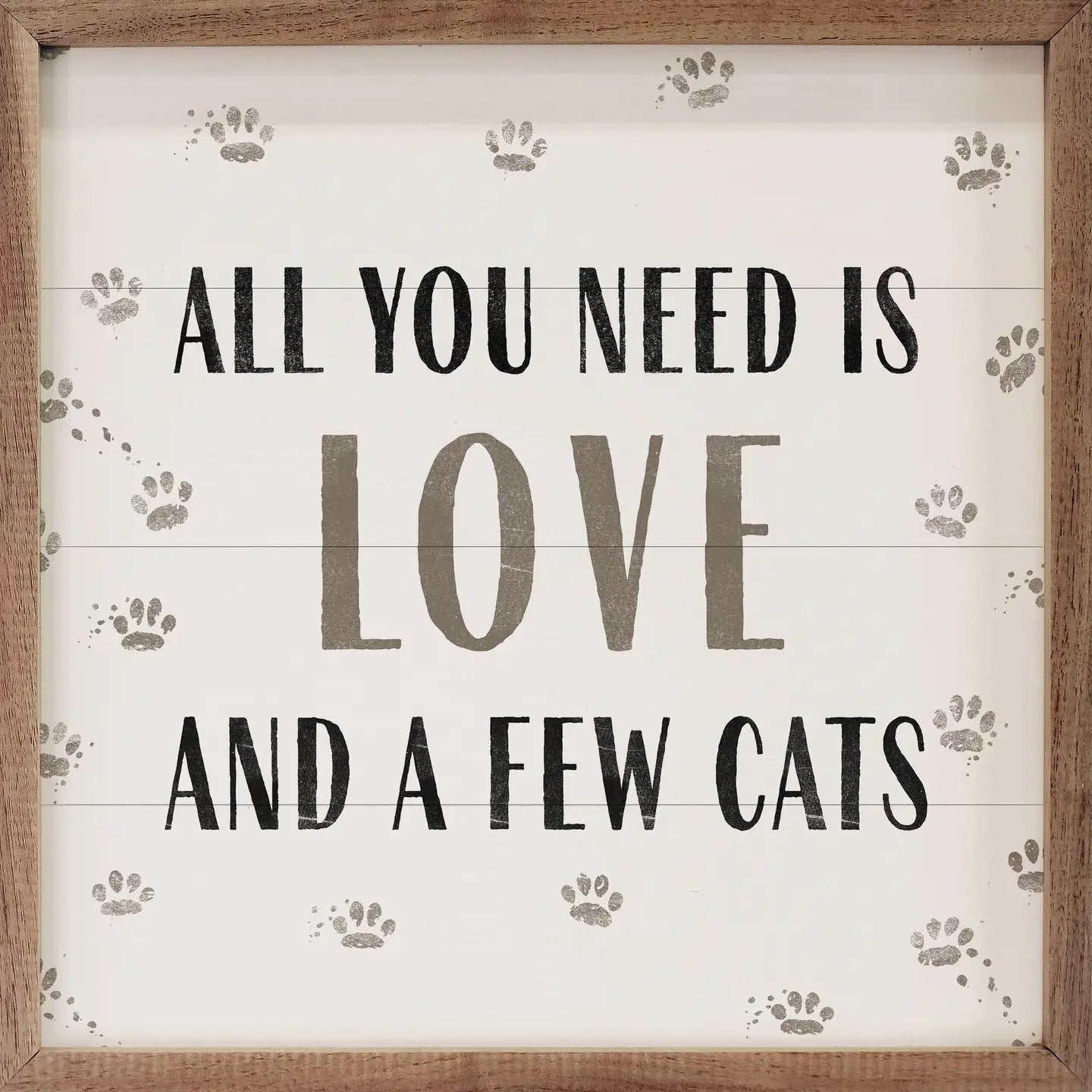 Love and Cats Framed Sign