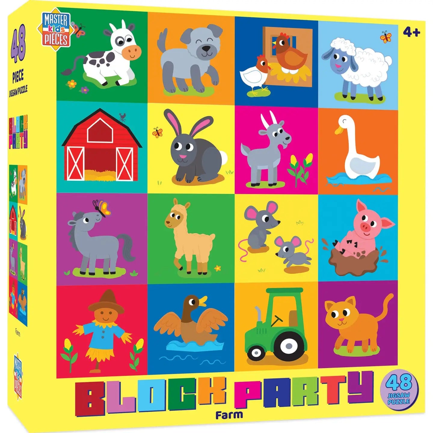 Block party - farm 48 piece puzzle