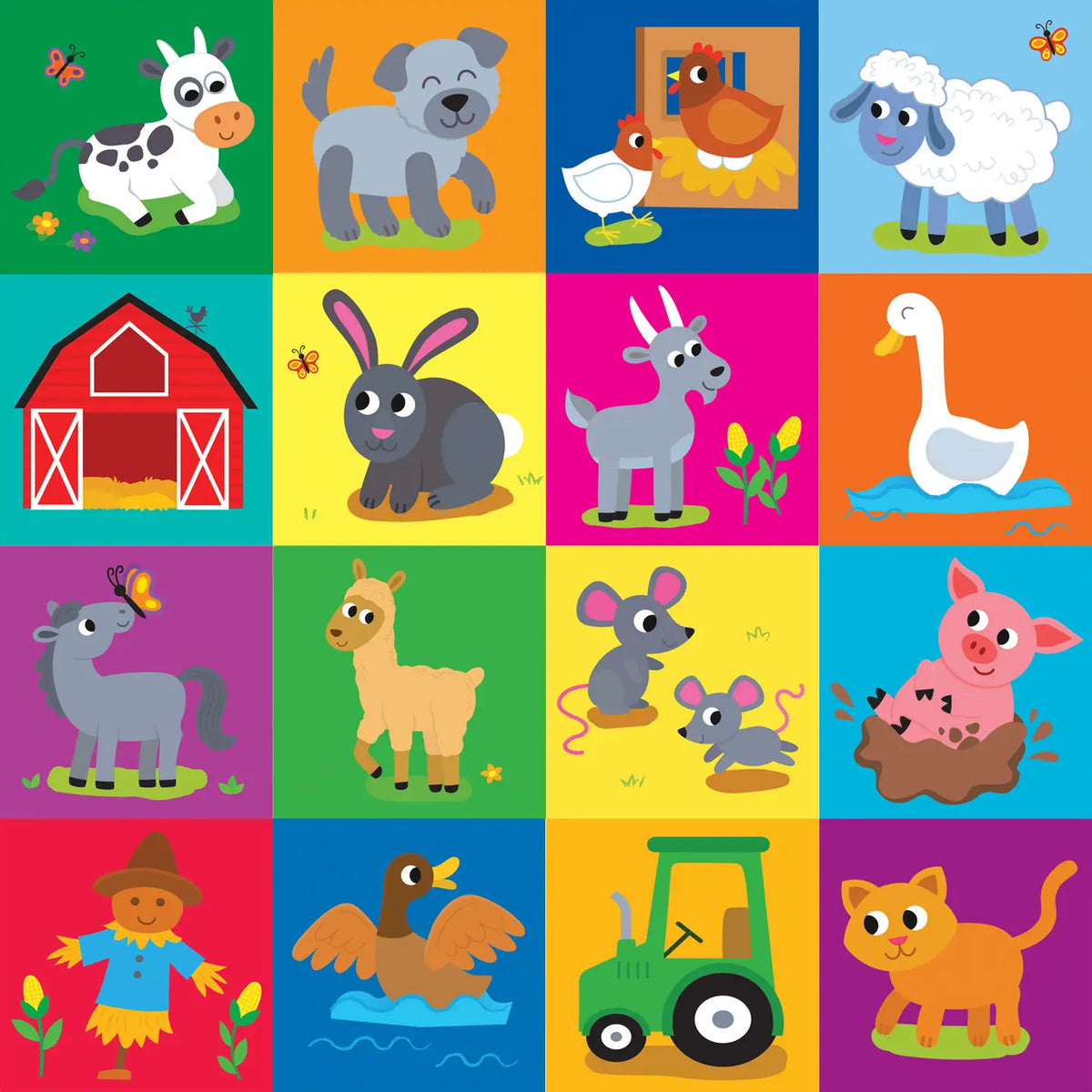 Block party - farm 48 piece puzzle