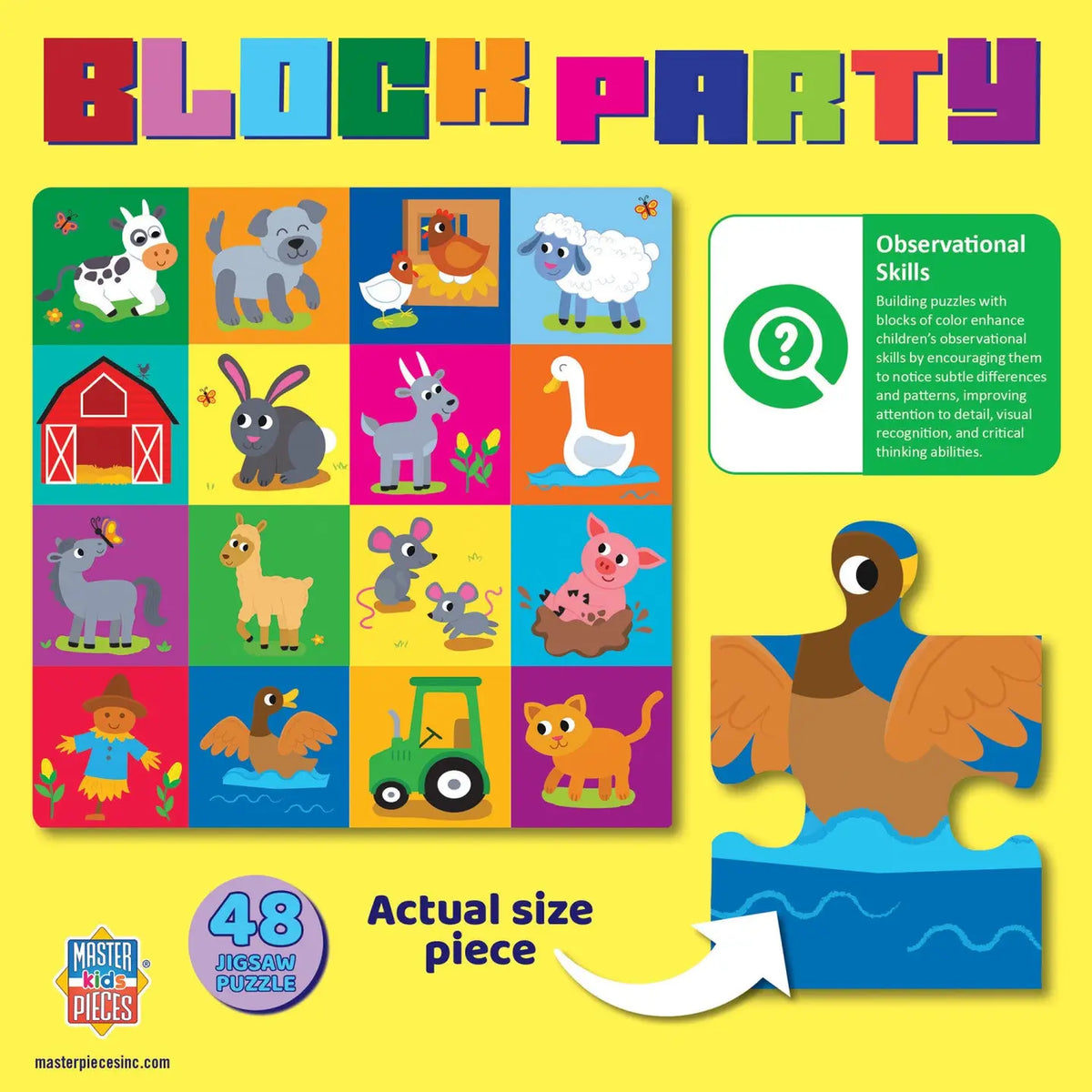 Block party - farm 48 piece puzzle