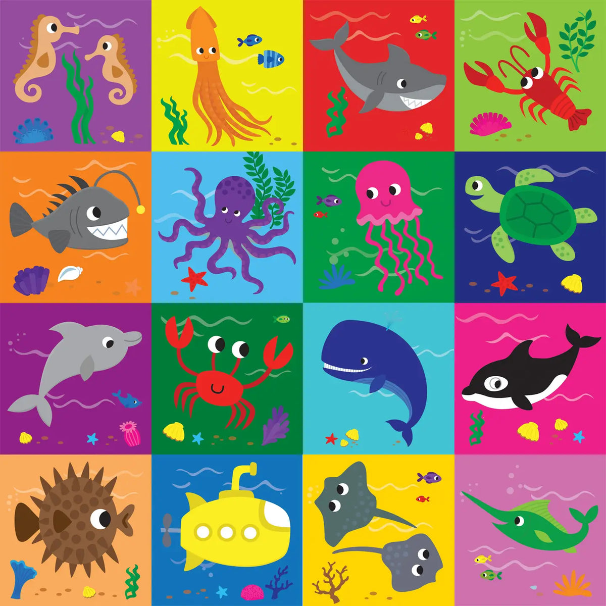 Block party - undersea 48 piece puzzle